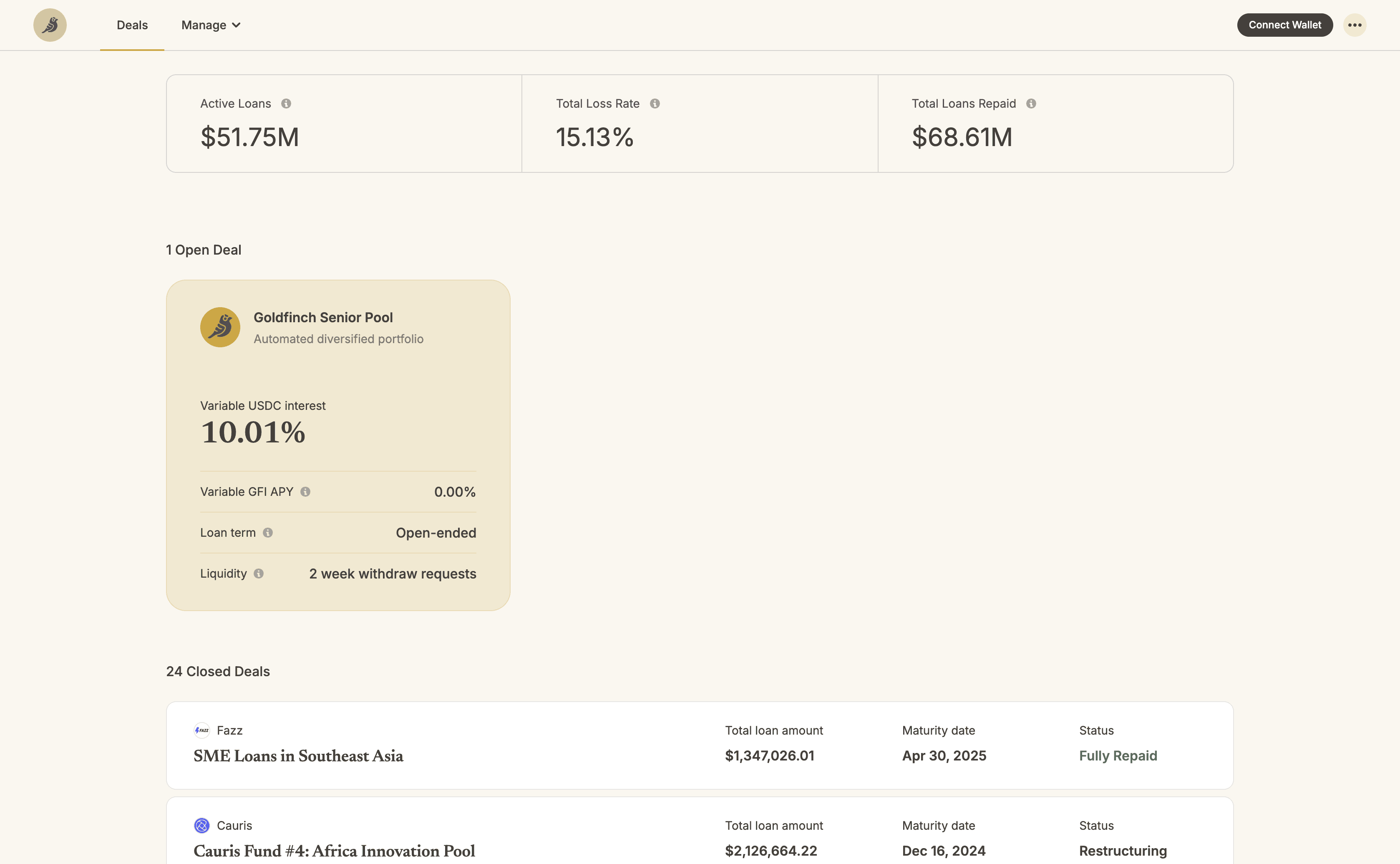 Goldfinch screenshot