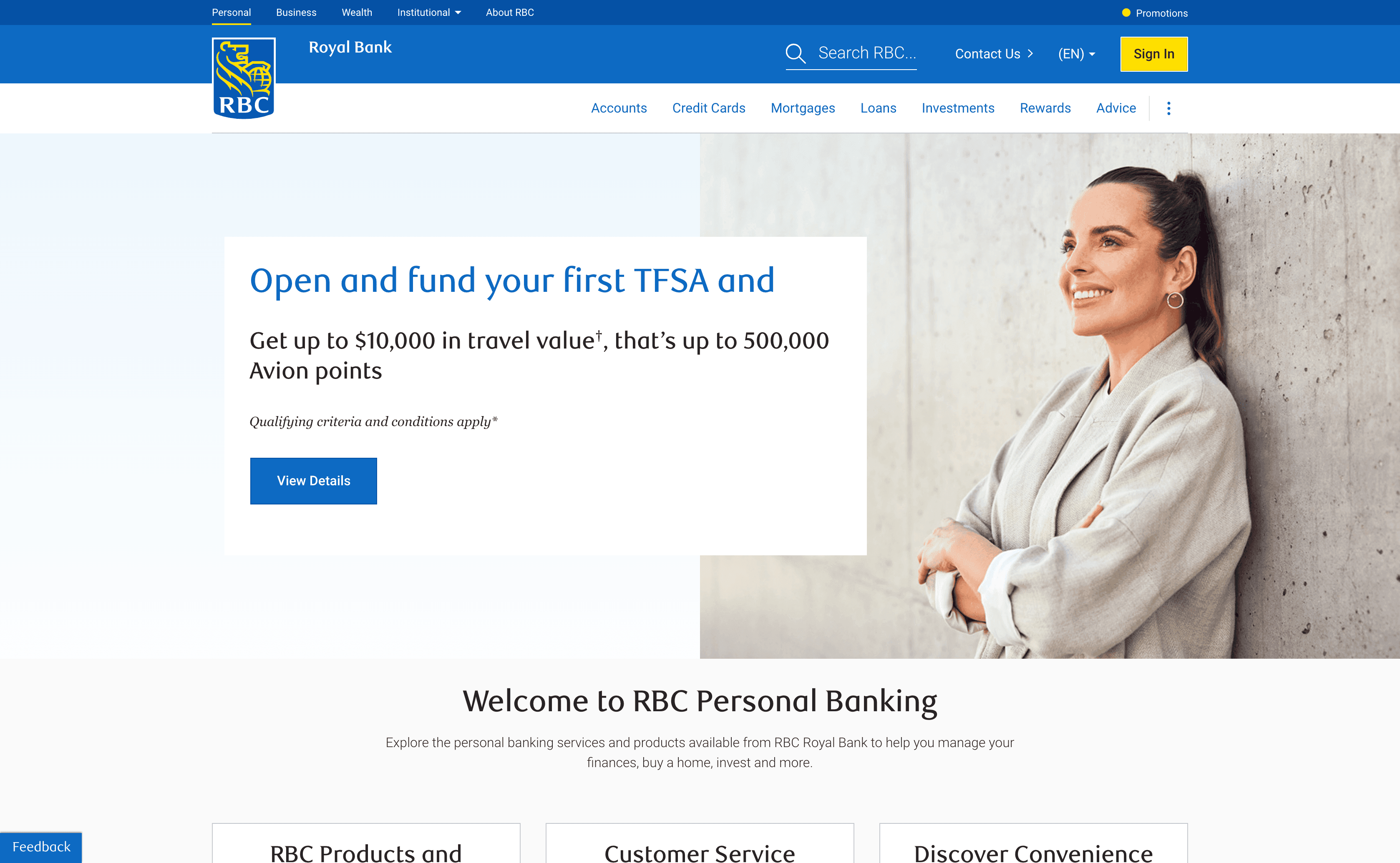RBC Online Banking screenshot